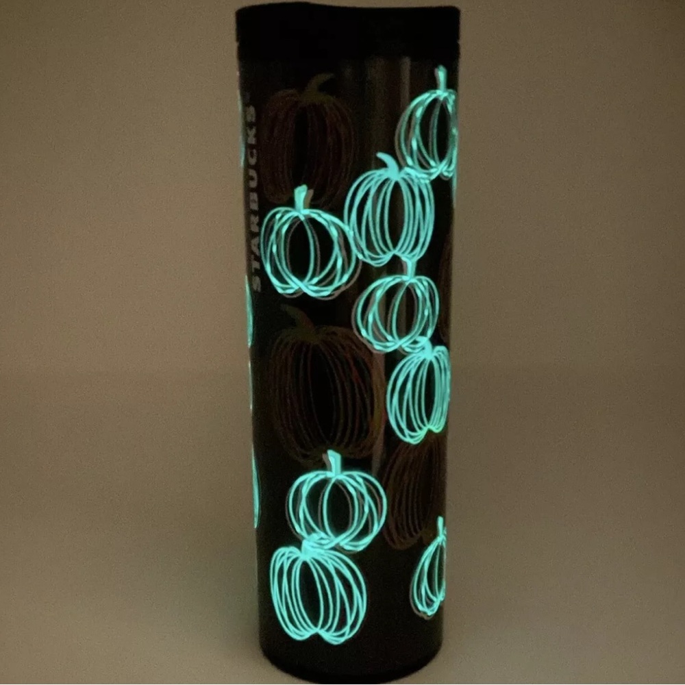 Starbucks Halloween 2023 GLOW IN THE DARK Pumpkins FALL Hot/Cold 16oz Tumbler - Picture 1 of 7
